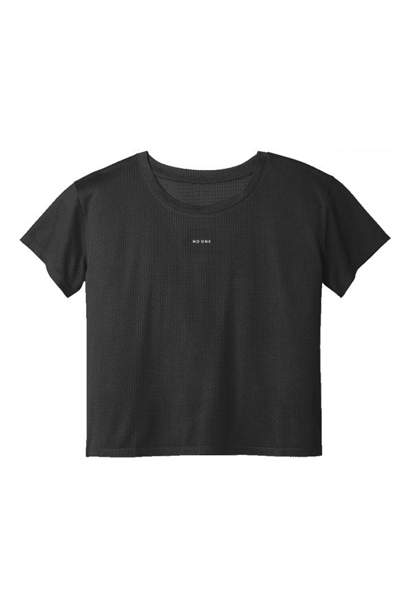 Women's No One Jersey Mesh Crop Tee