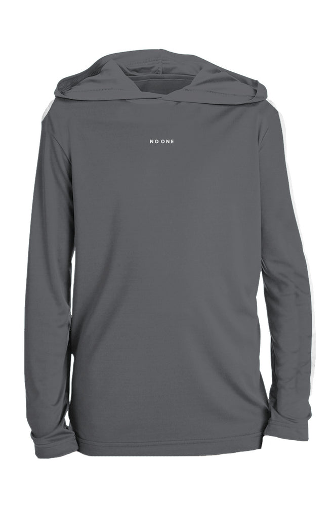 Youth No One Performance Hooded Tee Gray