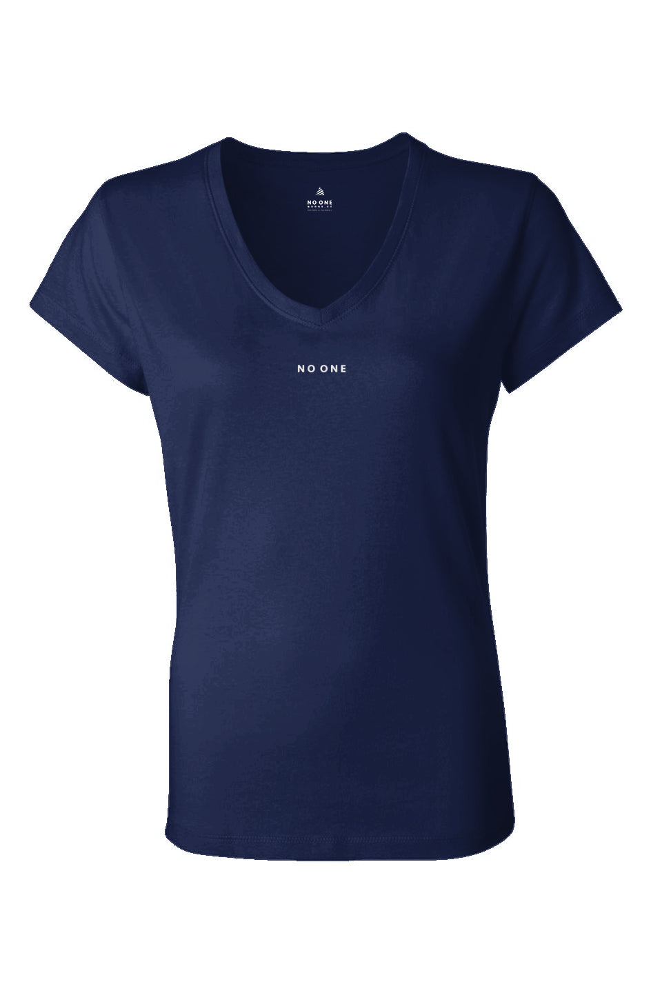 Women's No One V Neck Tee Navy