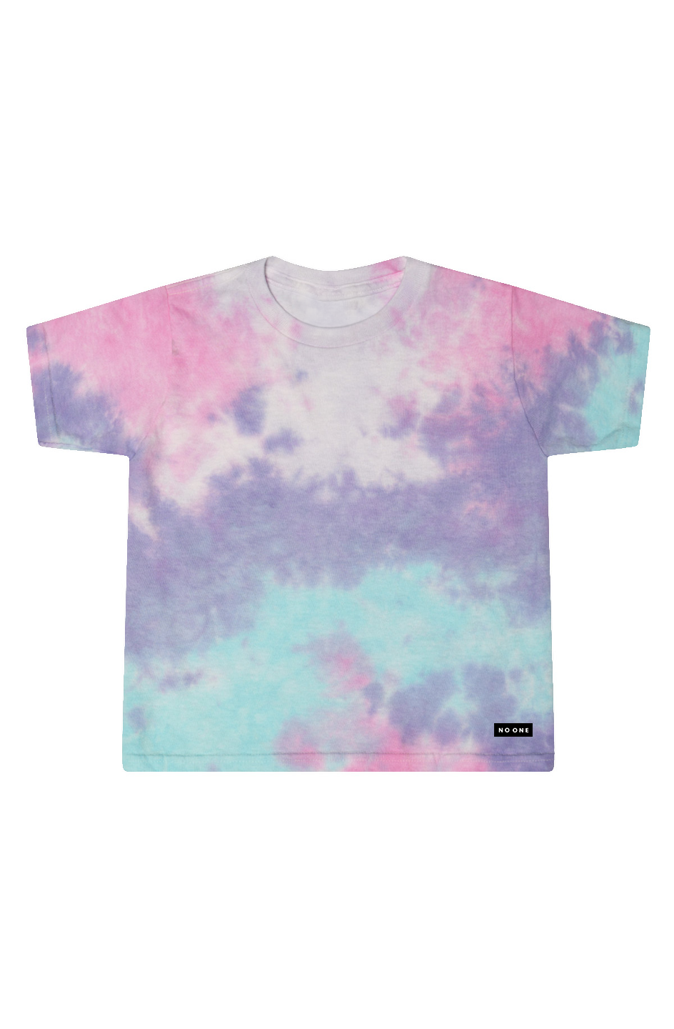 No One Tie-Dye Cotton Candy Cropped Tee