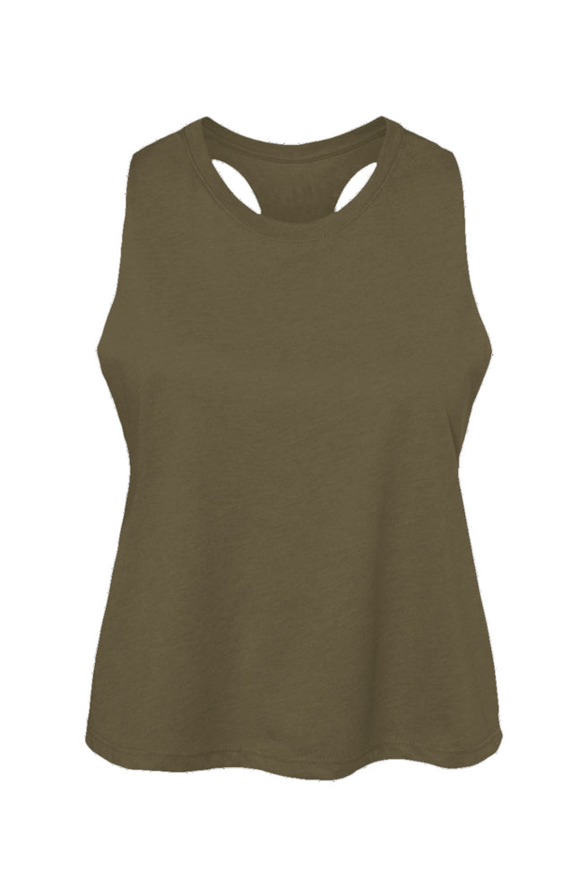 Women's No One Patch Cropped Tank Olive