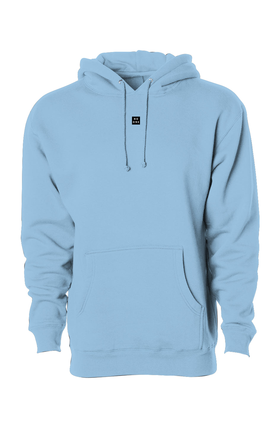 No One Heavyweight Patch Hoodie Blue Aqua