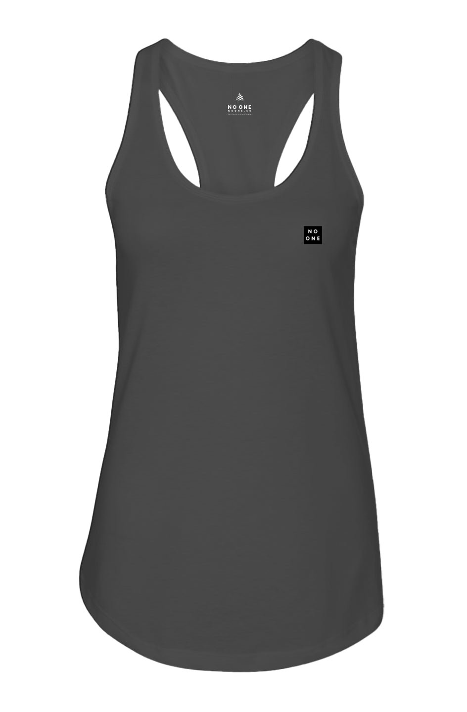 Women's No One Casual Patch Racerback Tank Black