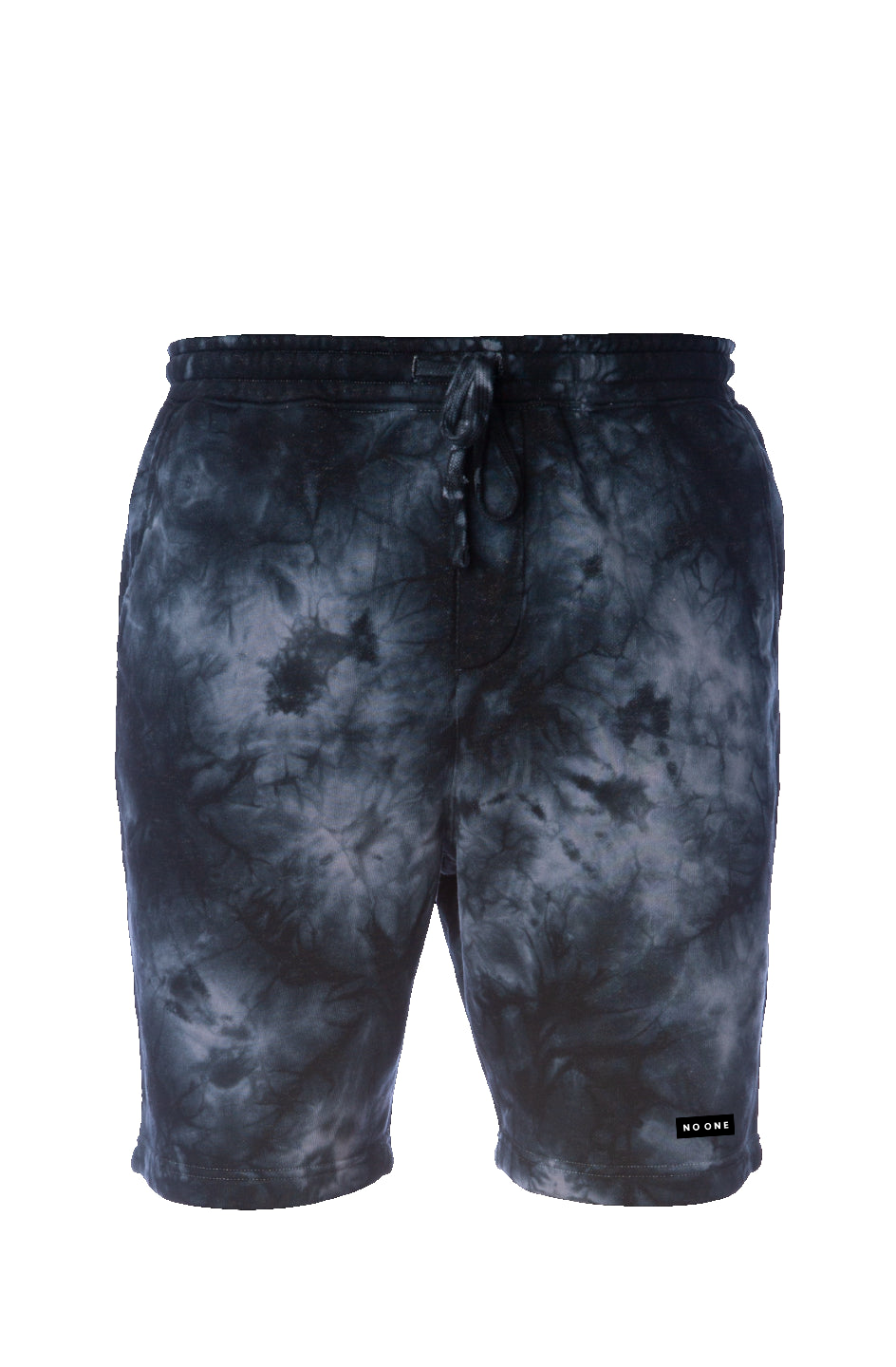 No One Tie Dye Comfy Fleece Shorts Black