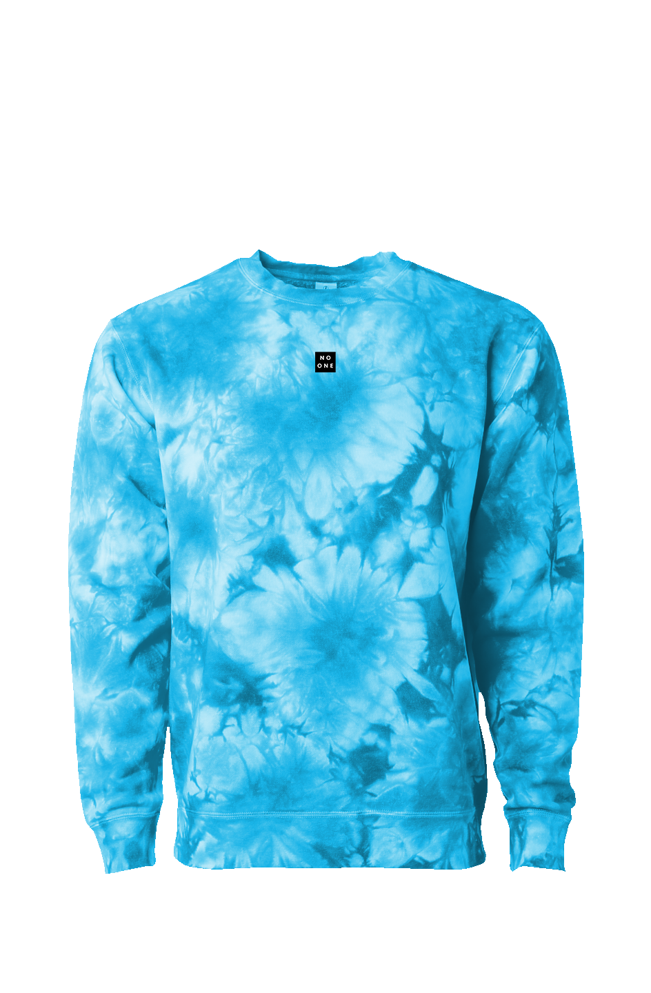 No One Tie Dye Crewneck Blue Sky