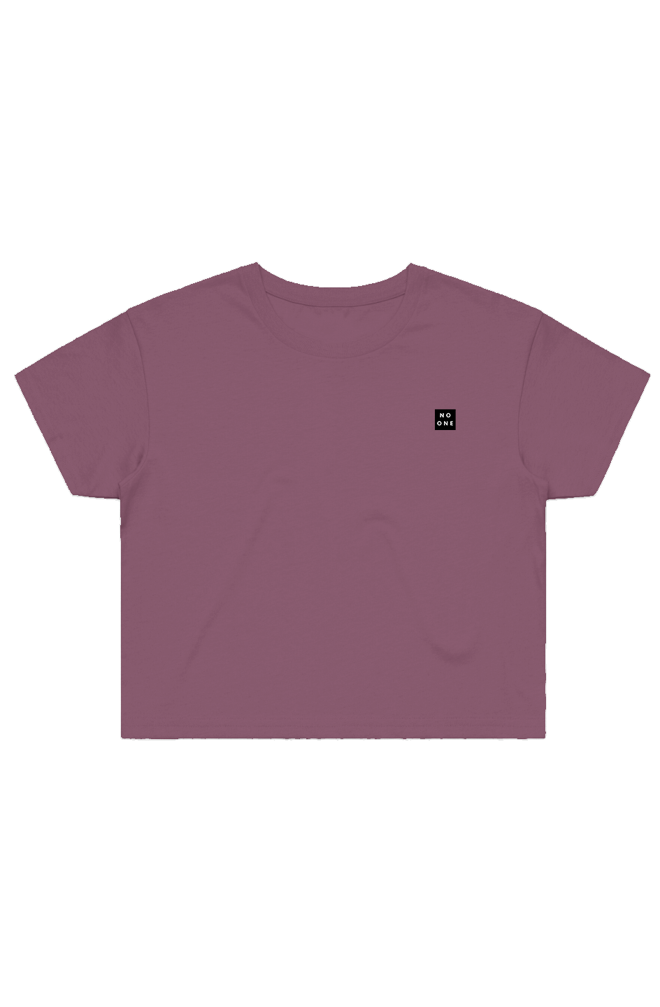 No One Patch Street Crop Tee Berry