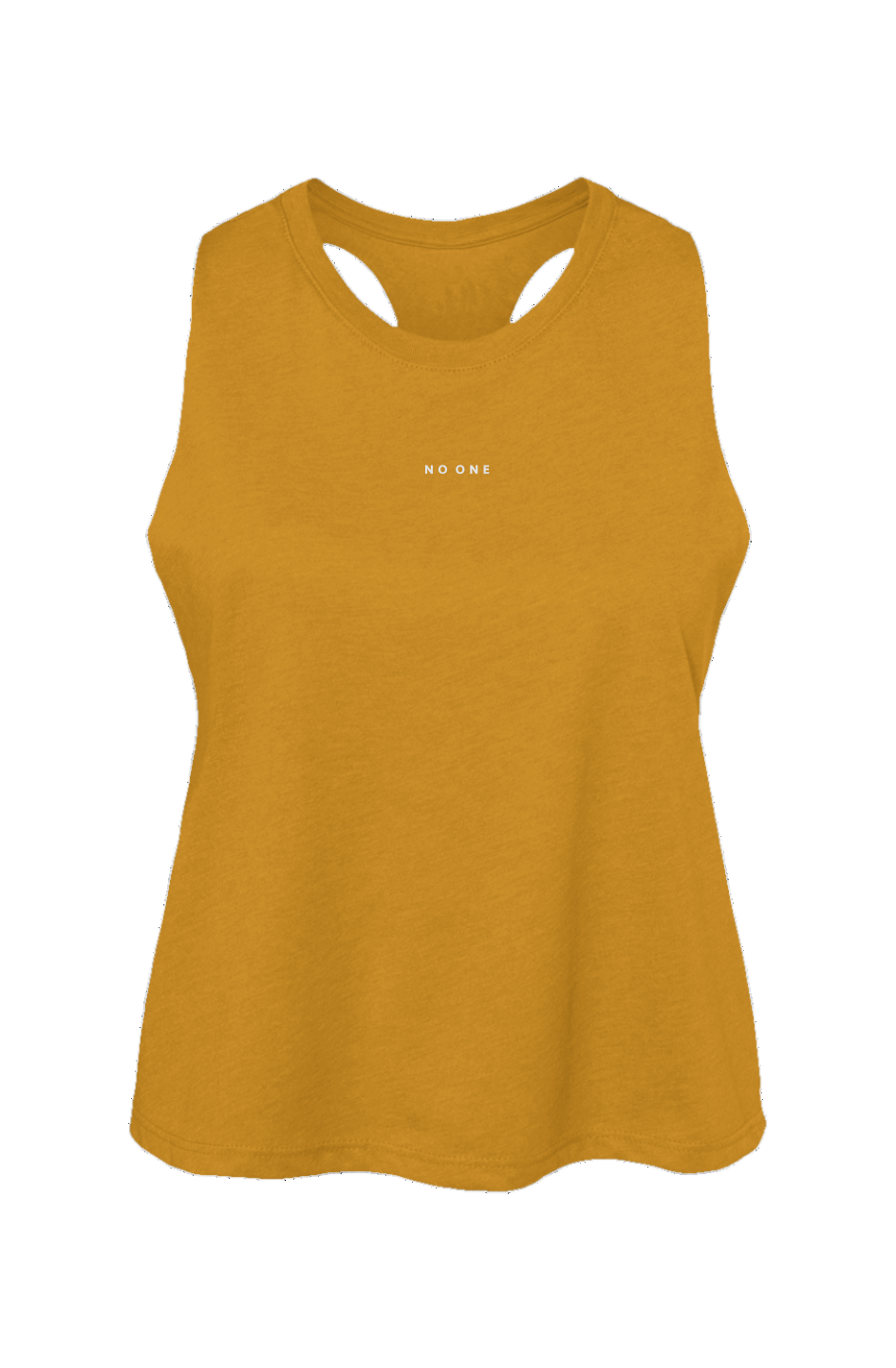 Women's No One Cropped Tank Mustard