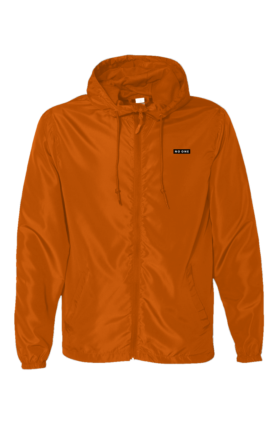 No One Water Resistant Full-Zip Windbreaker Orange