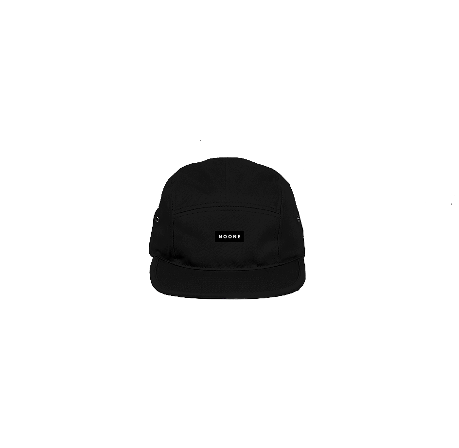 No One 5 Panel Hat Black - NO ONE