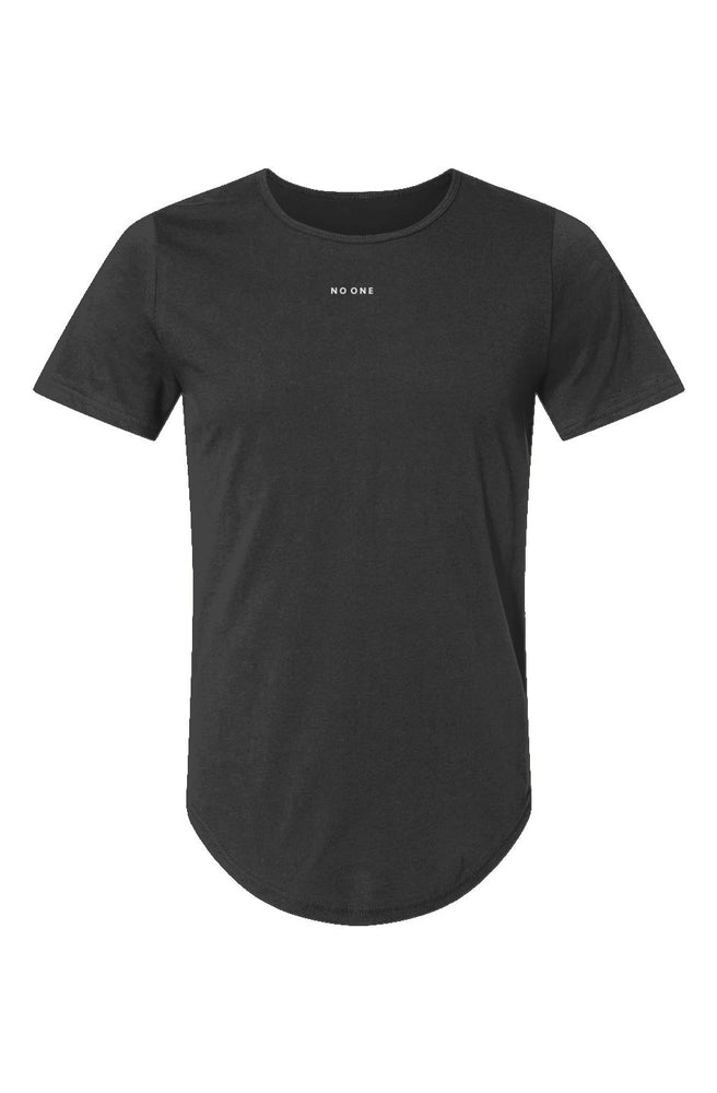 No One Curved Hem Tee Black - NO ONE