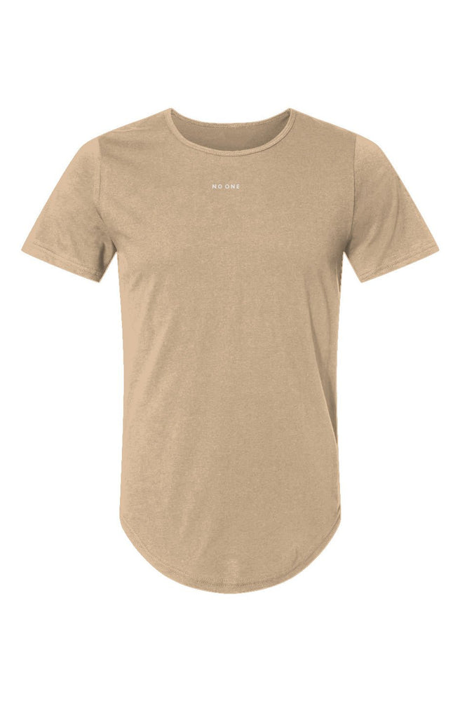 No One Curved Hem Tee Sand Dune - NO ONE