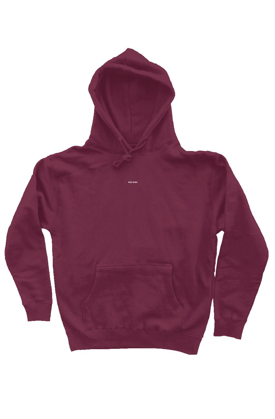 No One Classic Heavyweight Hoodie Maroon Berry