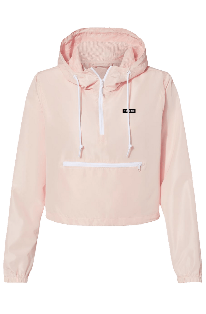 No One Lightweight Cropped Windbreaker Pink - NO ONE