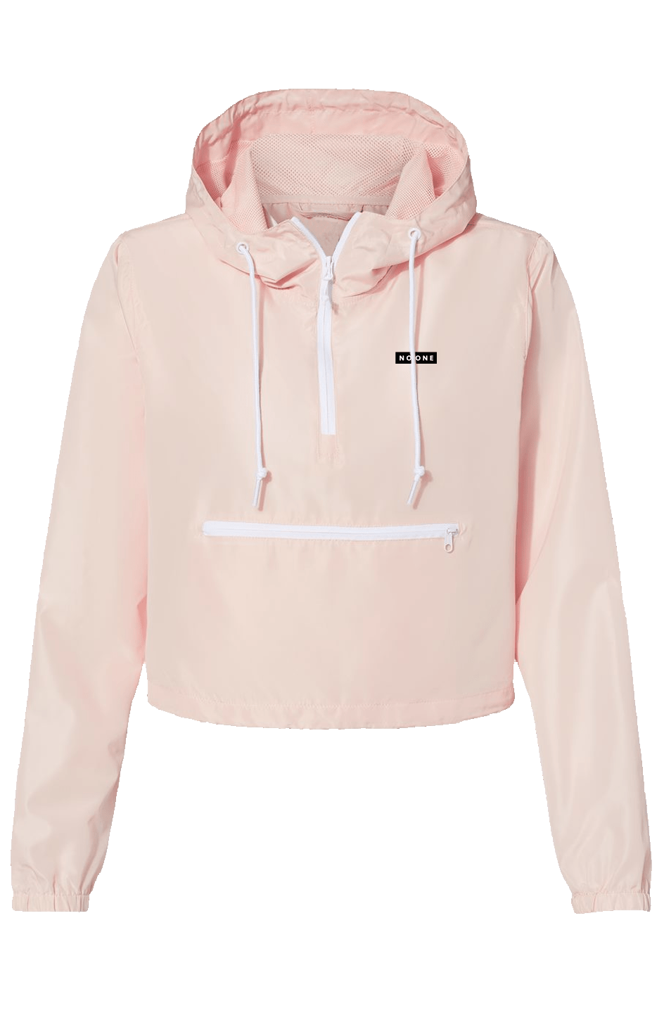 No One Lightweight Cropped Windbreaker Pink - NO ONE