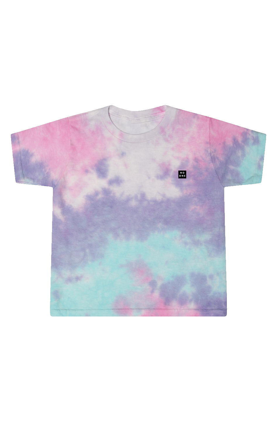 No One Tie-Dye Cotton Candy Cropped Patch Tee