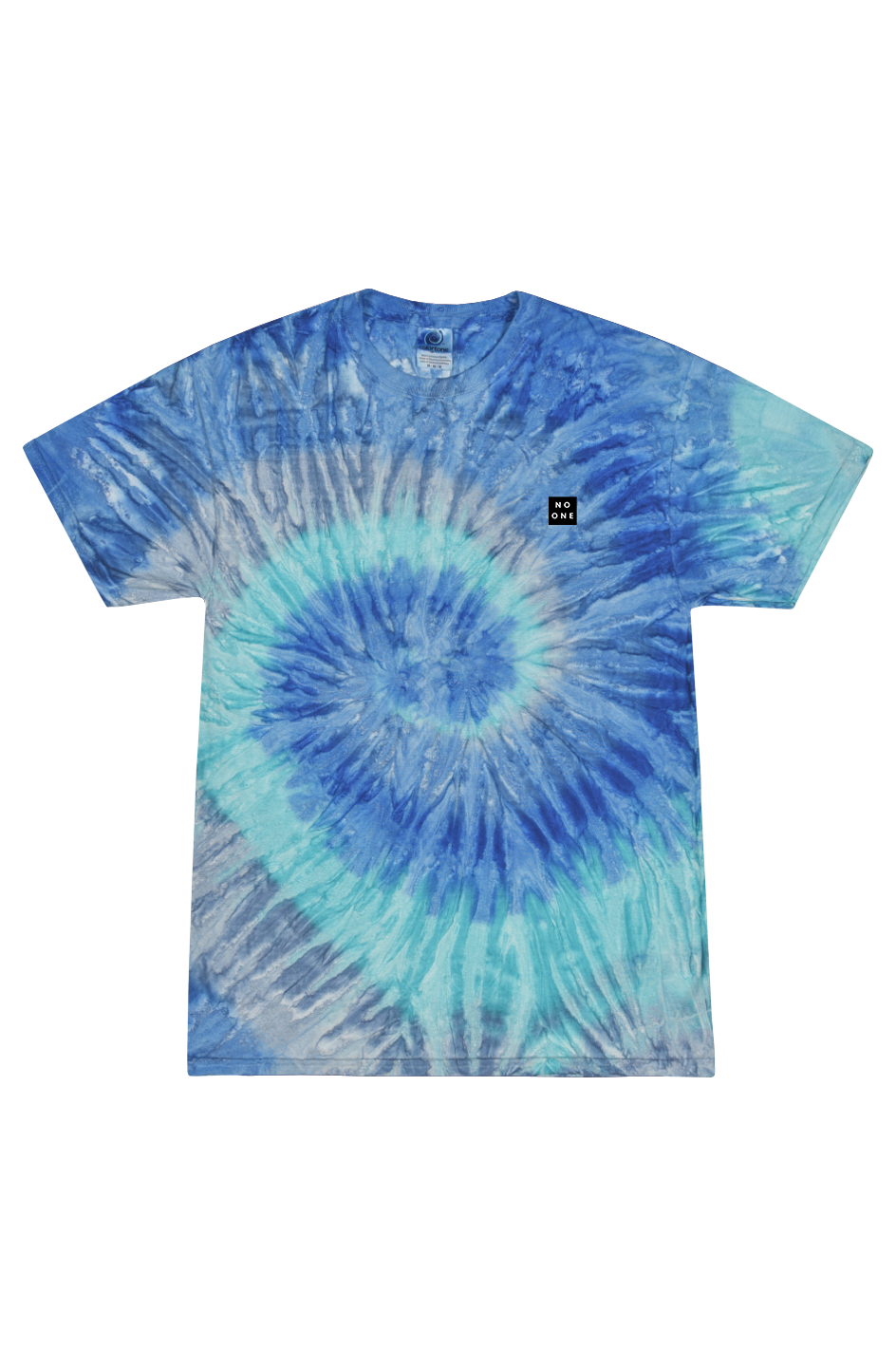 No One Tie Dye Blue Patch Tee