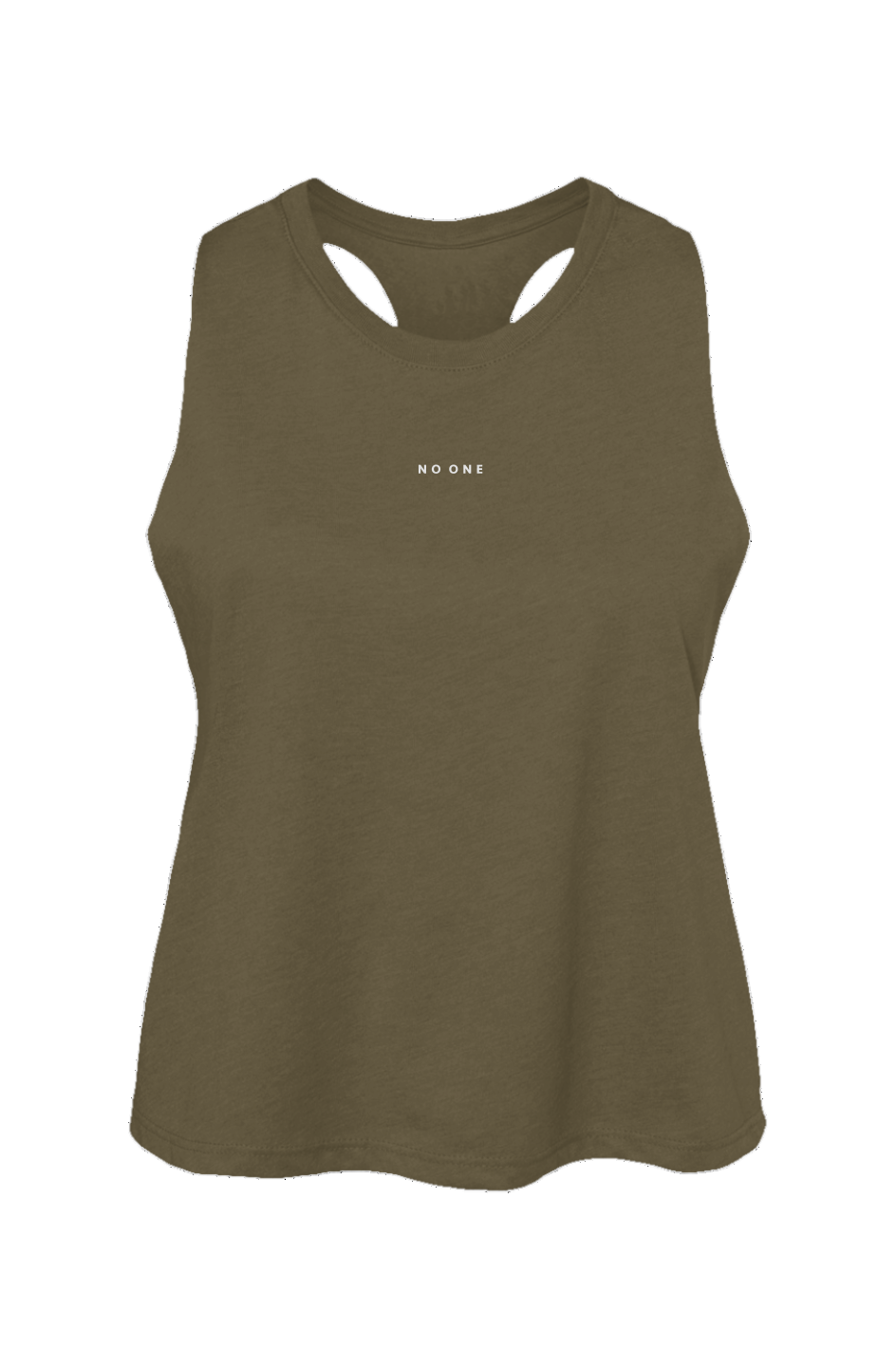 Women's No One Cropped Tank Olive