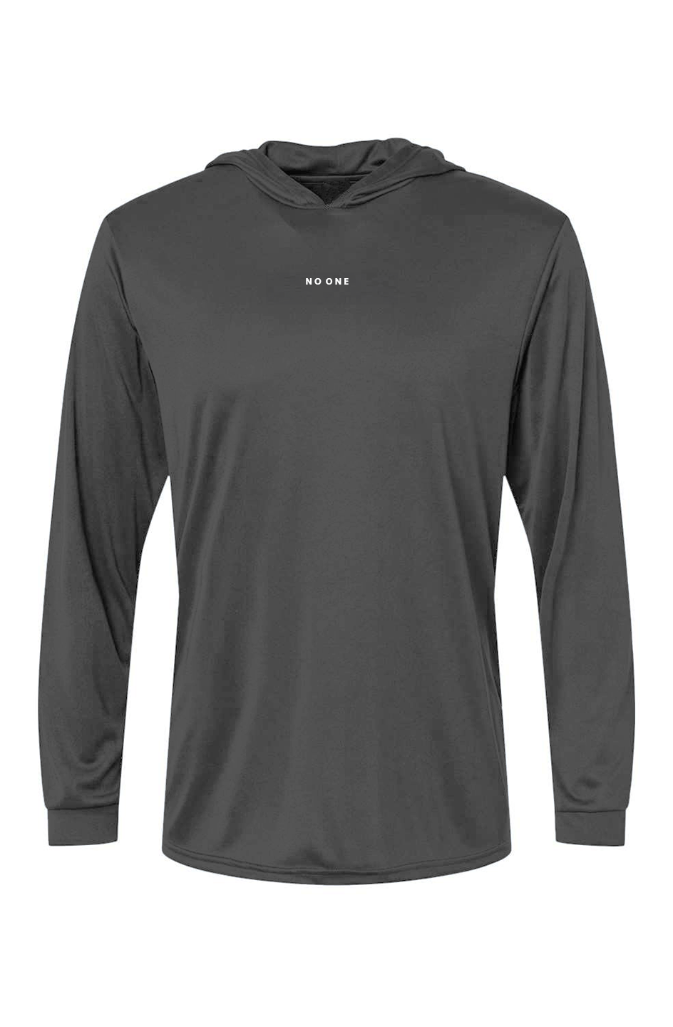 No One Bahama Hooded Long Sleeve Tee Graphite UPF 50 - NO ONE