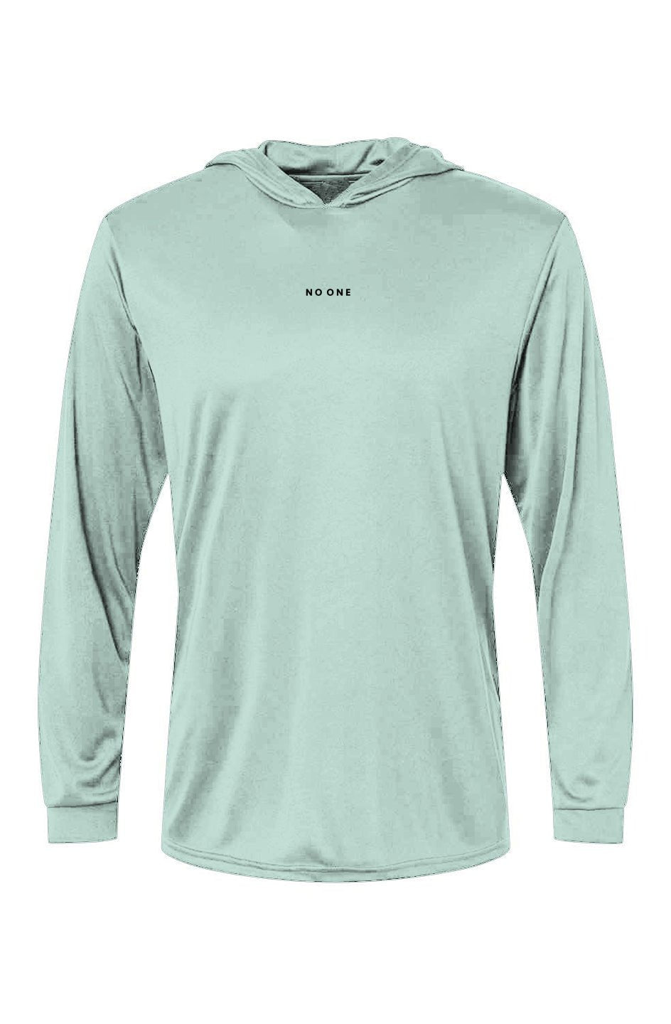 No One Bahama Hooded Long Sleeve Tee Mint Green UPF 50 - NO ONE