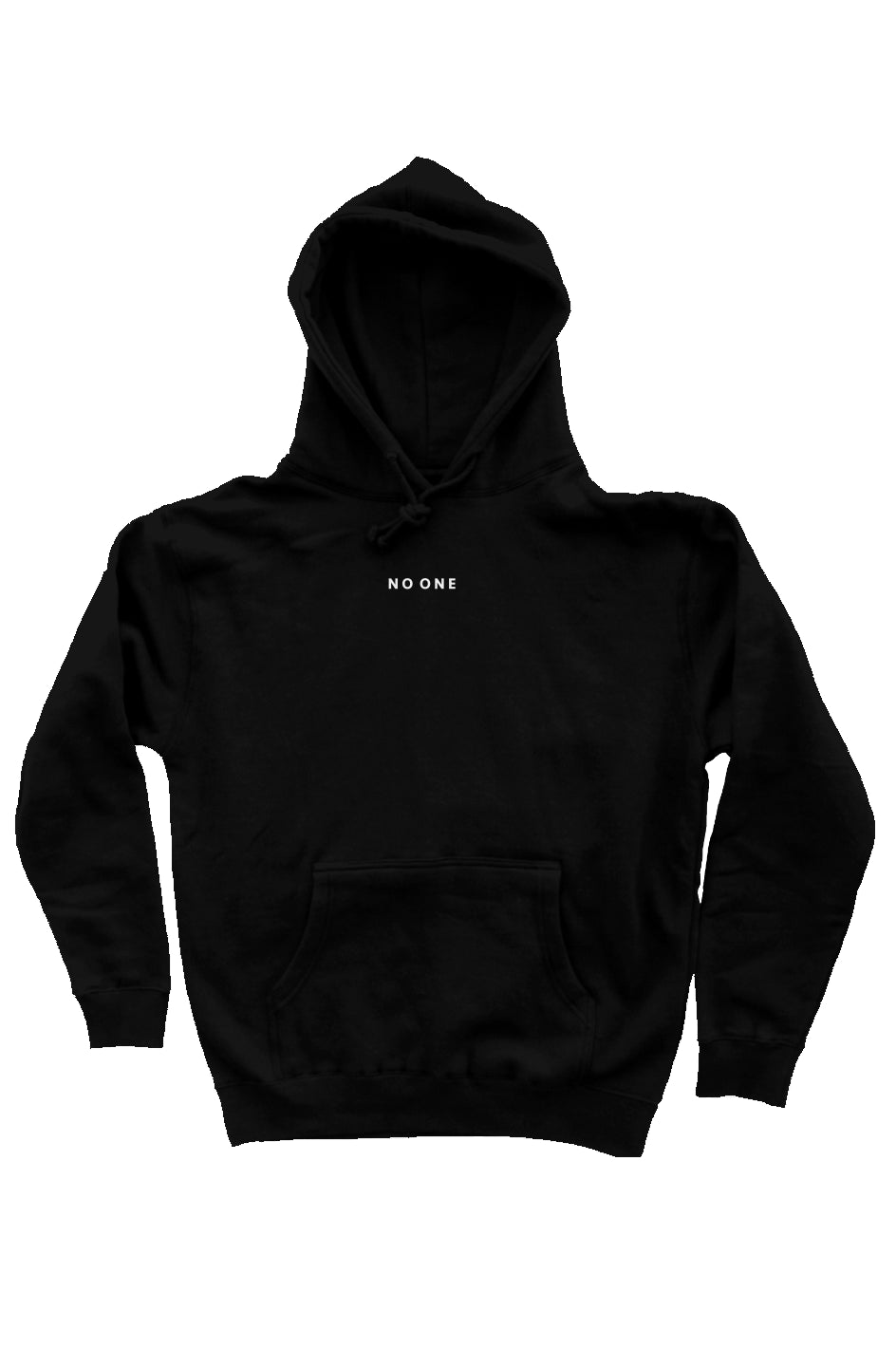 No One Heavyweight Pullover Hoodie Black - NO ONE