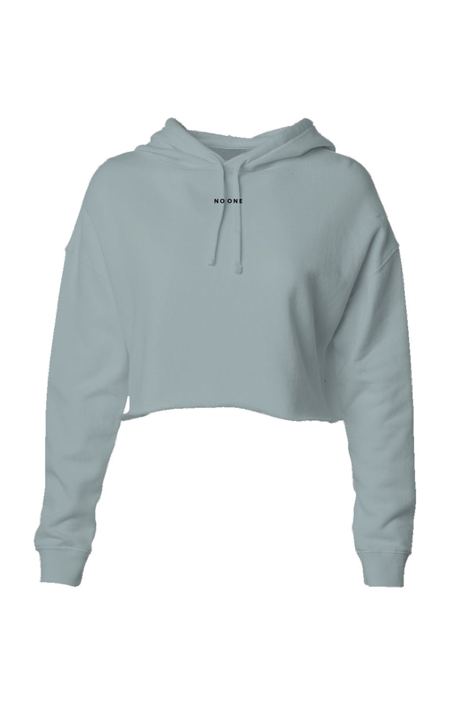 No One Lightweight Crop Hoodie Sage - NO ONE